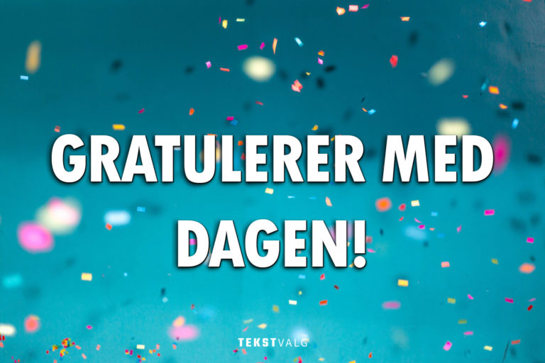 gratulerer med dagen tekst og bilde