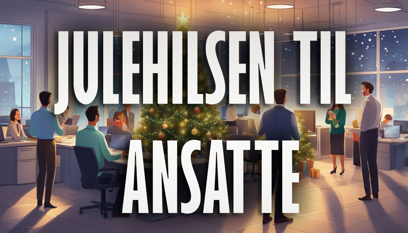 ansatte på et kontor feirer jul