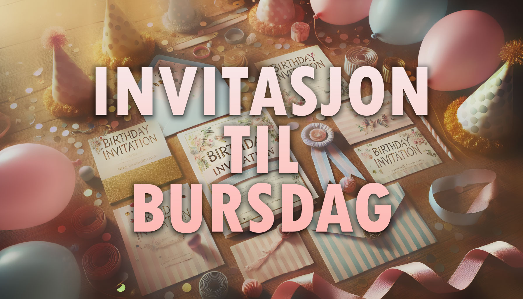 tekst til bursdagsinvitasjon